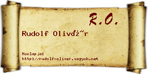 Rudolf Olivér névjegykártya