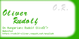 oliver rudolf business card